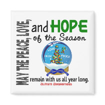 Christmas Holiday Snow Globe 1 Autism magnets