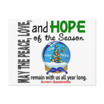 Christmas Holiday Snow Globe 1 Autism postcards