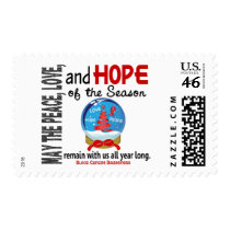 Christmas Holiday Snow Globe 1 Blood Cancer postage