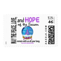 Christmas Holiday Snow Globe 1 Cancer postage