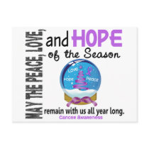 Christmas Holiday Snow Globe 1 Cancer postcards