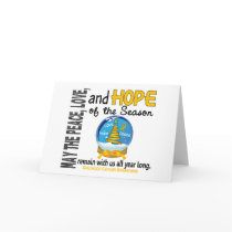 Christmas Holiday Snow Globe 1 Childhood Cancer Greeting Cards