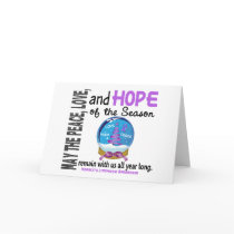 Christmas Holiday Snow Globe 1 Hodgkin's Lymphoma Greeting Card