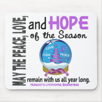Christmas Holiday Snow Globe 1 Hodgkin's Lymphoma mousepads