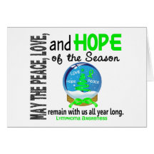 Christmas Holiday Snow Globe 1 Lymphoma Card