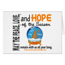 Christmas Holiday Snow Globe 1 Multiple Sclerosis Cards