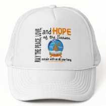 Christmas Holiday Snow Globe 1 Multiple Sclerosis hats