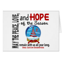 Christmas Holiday Snow Globe 1 Oral Cancer Cards
