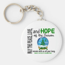 Christmas Holiday Snow Globe 1 Organ Donation Key Chains