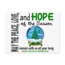Christmas Holiday Snow Globe 1 Organ Donation postcards