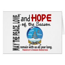 Christmas Holiday Snow Globe 1 Parkinson's Disease Greeting Card