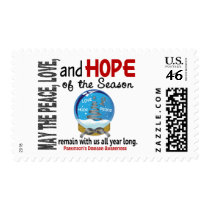 Christmas Holiday Snow Globe 1 Parkinson's Disease postage