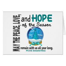 Christmas Holiday Snow Globe 1 PCOS Greeting Card