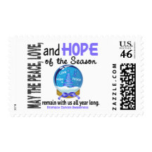 Christmas Holiday Snow Globe 1 Stomach Cancer Stamp