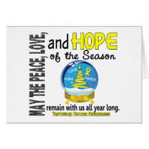 Christmas Holiday Snow Globe 1 Testicular Cancer Greeting Card