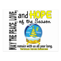 Christmas Holiday Snow Globe 1 Testicular Cancer Post Cards