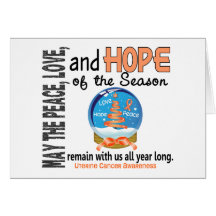Christmas Holiday Snow Globe 1 Uterine Cancer Cards