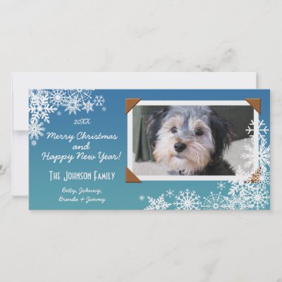 Christmas Holiday Snowflake Photo Cards