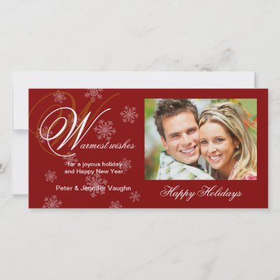 Christmas Holiday Snowflake Photo Cards