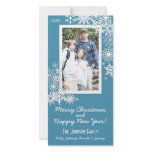 Christmas Holiday Snowflake Photo Greeting Card
