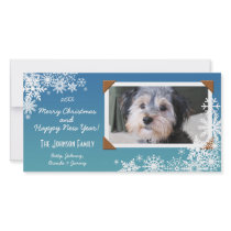 Christmas Holiday Snowflake Photo Cards