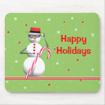 Christmas Holiday Snowman Mousepads