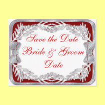 Christmas Holiday Wedding Save the Date Postcards postcards