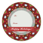 Christmas Holidays Gift-Tag Round Sticker