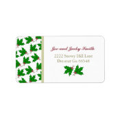 Christmas Holly Address Labels label