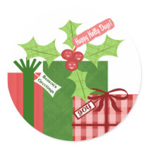 Christmas Holly and Gifts Stickers