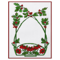 Christmas Holly and Pointsettia flyers