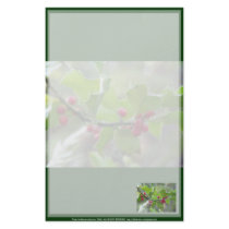 Christmas holly berry stationery