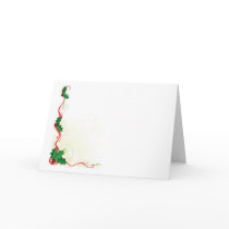Christmas Holly Border Greeting Cards