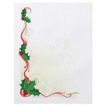 Christmas Holly Border flyers by mariabellimages Christmas Holly Border flyers