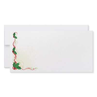 Christmas Holly Border photo cards