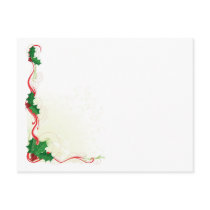 Christmas Holly Border Postcard