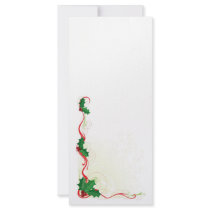 Christmas Holly Border Custom Rack Card