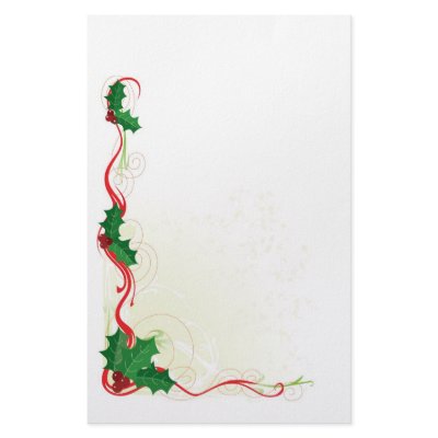Christmas Holly Border stationery