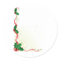Christmas Holly Border Sticker
