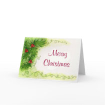 Christmas Holly Card