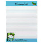 Christmas Holly Cupcake blue To Do List Customized Letterhead