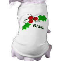 Christmas Holly Dog Shirt pet clothing
