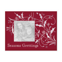 Christmas Holly-   Holiday Card Postcard