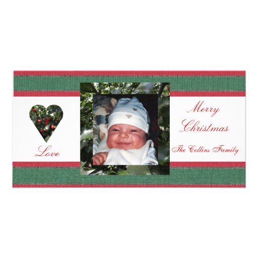Christmas Holly Photo Card