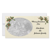 Christmas Holly Personalized Photo Card
