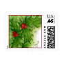 Christmas Holly Postage Stamp