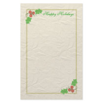 Christmas Holly Stationary stationery