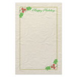 Christmas Holly Stationary Stationery Design