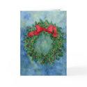 Christmas Holly Wreath cards by lynorton Christmas Holly Wreath cards