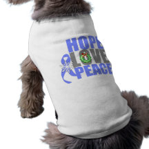 Christmas Hope Love Peace Esophageal Cancer Doggie Tee
